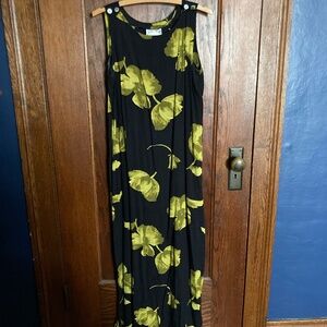 Dressing Clio Vintage Rayon Maxi Dress - Size Med